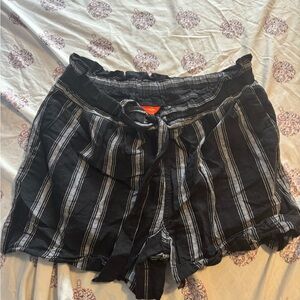 Joe Fresh Black and White Striped Women's Cargo Shorts